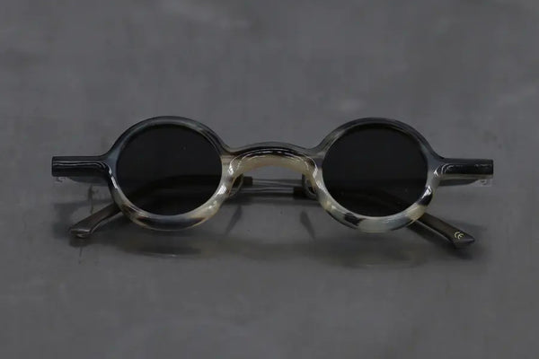 Rigards RG0823 natural horn glasses Highly handcrafted RG-RG0823-MNYGSHP Camouflage matte dark grey lenses